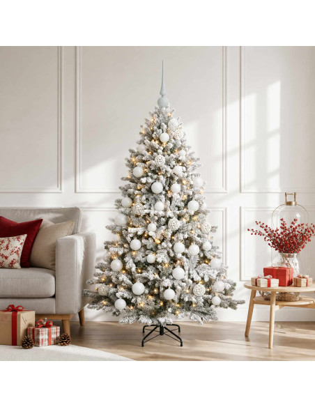 Albero di Natale Artificiale con Palline 120 cm 150 LED