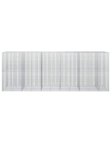 Gabione con Filo da 5 mm e Rete da 5x2,5 cm 550x30x200 cm
