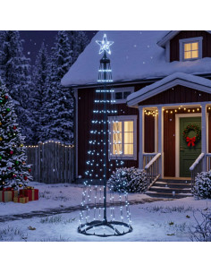 Albero di Natale a cono LED 180 cm 250 LED Bianco freddo