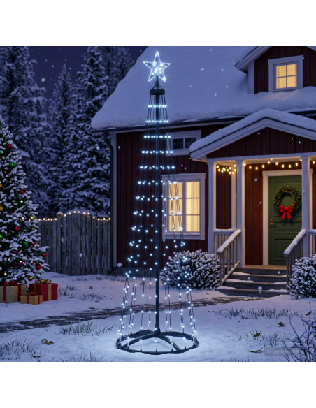 Albero di Natale a cono LED 180 cm 250 LED Bianco freddo
