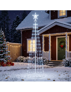 Albero di Natale a cono LED 180 cm 250 LED Bianco freddo