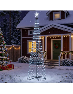 Albero di Natale a cono LED 250 cm 470 LED Bianco freddo