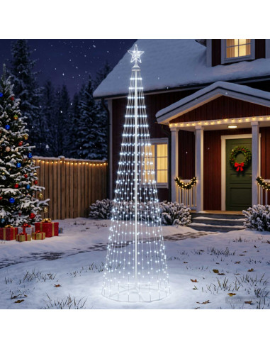 Albero di Natale a cono LED 250 cm 470 LED Bianco freddo
