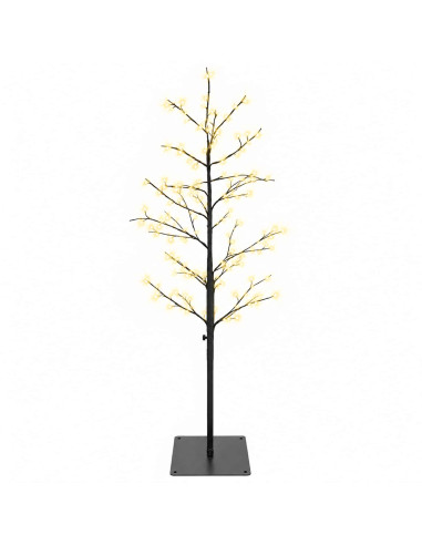 Albero di Natale a betulla Nero 18 x 18 x 120 cm Acciaio