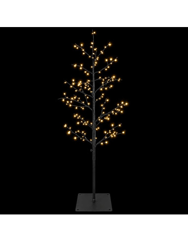 Albero di Natale a betulla Nero 18 x 18 x 120 cm Acciaio