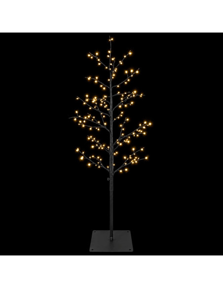 Albero di Natale a betulla Nero 18 x 18 x 120 cm Acciaio
