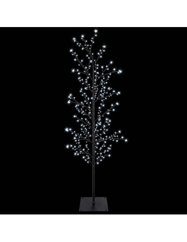 Albero di Natale a betulla Nero 18 x 18 x 150 cm Acciaio