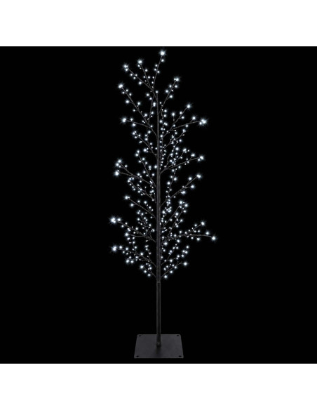 Albero di Natale a betulla Nero 18 x 18 x 150 cm Acciaio