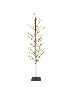 Albero di Natale a betulla Nero 20 x 20 x 180 cm Acciaio 2