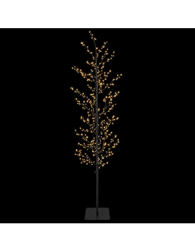 Albero di Natale a betulla Nero 20 x 20 x 180 cm Acciaio