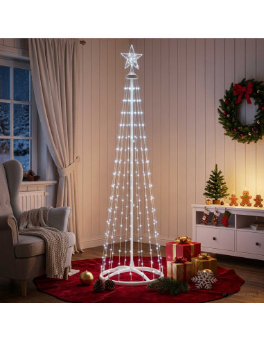 Albero di Natale a cono LED 180 cm 250 LED Bianco freddo