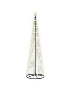 Albero di Natale a cono LED 250 cm 470 LED Bianco caldo Acciaio 2