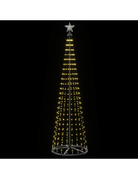 Albero di Natale a cono LED 250 cm 470 LED Bianco caldo Acciaio