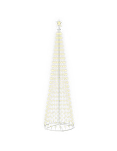 Albero di Natale a cono LED 250 cm 470 LED Bianco caldo Acciaio 2