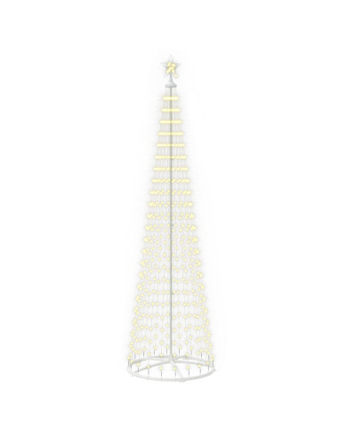 Albero di Natale a cono LED 250 cm 470 LED Bianco caldo Acciaio