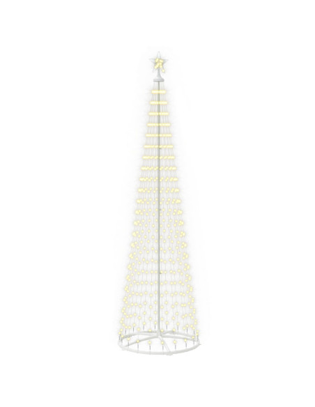 Albero di Natale a cono LED 250 cm 470 LED Bianco caldo Acciaio