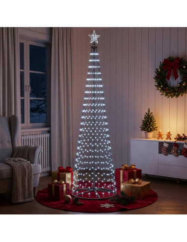 Albero di Natale a cono LED 250 cm 470 LED Bianco freddo
