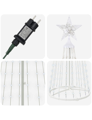 Albero di Natale a cono LED 250 cm 470 LED Bianco freddo