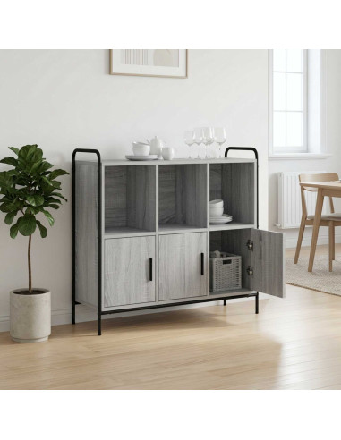 Credenza Sonoma grigio 97 x 33 x 81 cm Legno ingegnerizzato