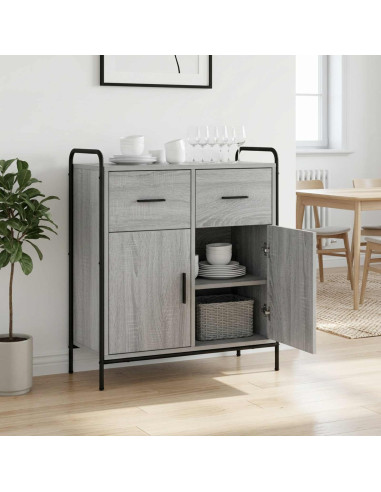 Credenza Sonoma grigio 97 x 33 x 81 cm Legno ingegnerizzato