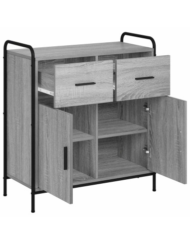 Credenza Sonoma grigio 97 x 33 x 81 cm Legno ingegnerizzato