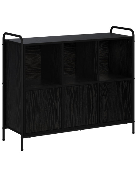 Credenza Rovere Nero 97 x 33 x 81 cm Legno ingegnerizzato