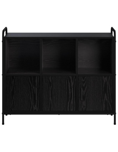 Credenza Rovere Nero 97 x 33 x 81 cm Legno ingegnerizzato