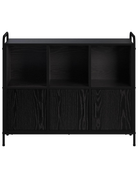 Credenza Rovere Nero 97 x 33 x 81 cm Legno ingegnerizzato