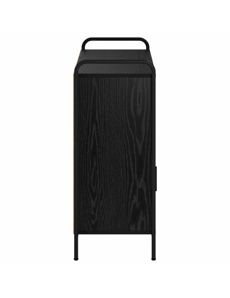 Credenza Rovere Nero 97 x 33 x 81 cm Legno ingegnerizzato