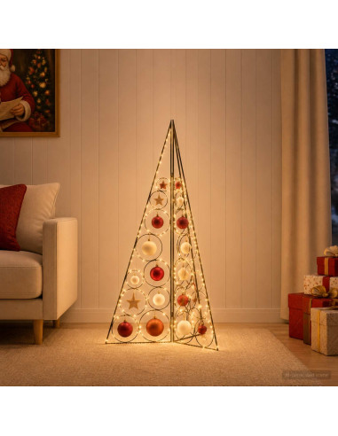 Albero di Natale in metallo KUOPIO 100 cm Acciaio Nero