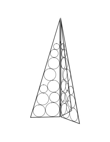 Albero di Natale in metallo KUOPIO 100 cm Acciaio Nero
