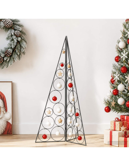 Albero di Natale in metallo KUOPIO 100 cm Acciaio Nero