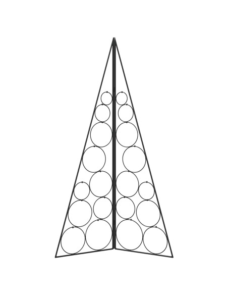 Albero di Natale in metallo KUOPIO 100 cm Acciaio Nero