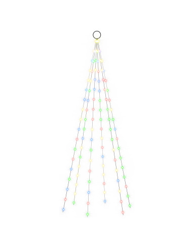 Luci per albero di Natale con picchetti e asta per bandiera