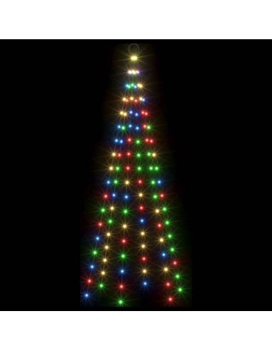 Luci per albero di Natale con picchetti e asta per bandiera
