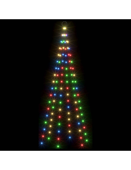 Luci per albero di Natale con picchetti e asta per bandiera