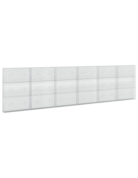 Gabione con Filo da 5 mm e Rete da 5x2,5 cm 600x20x150 cm