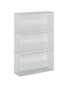 Gabione con Filo da 5 mm e Rete da 5x2,5 cm 100x30x150 cm 2
