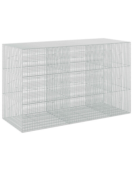 Gabione con Filo da 5 mm e Rete da 5x2,5 cm 250x100x150 cm