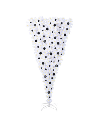 Albero di Natale artificiale Bianco 210 cm PVC e Acciaio
