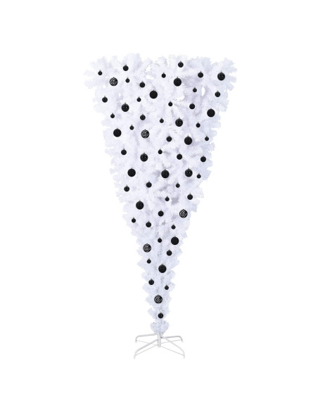 Albero di Natale artificiale Bianco 210 cm PVC e Acciaio