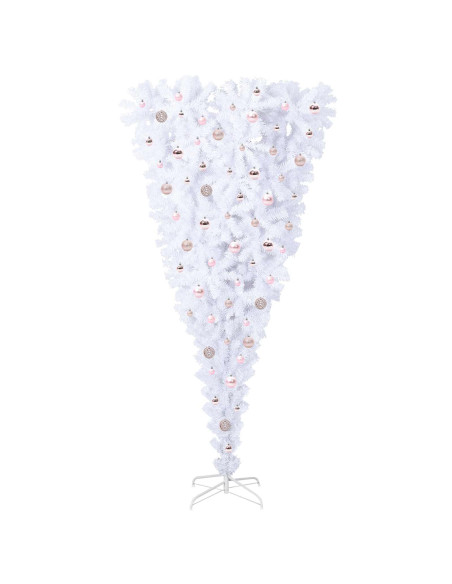 Albero di Natale artificiale Bianco 210 cm PVC e Acciaio
