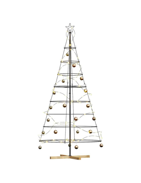 Albero di Natale in metallo con supporto KUOPIO 210 cm Acciaio