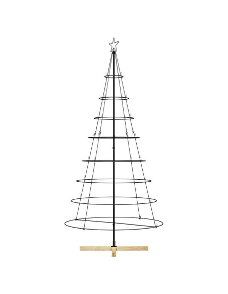 Albero di Natale in metallo con supporto KUOPIO 210 cm Acciaio