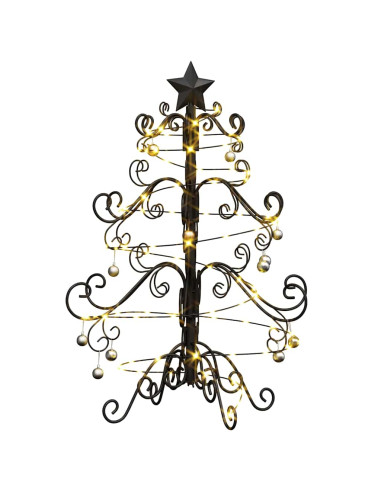 Albero di Natale in metallo Nero 61 cm