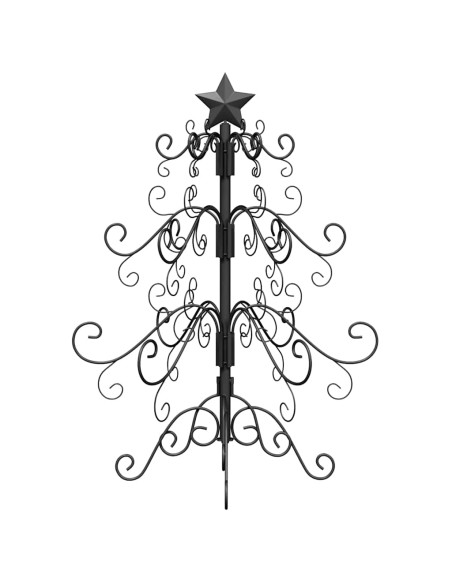 Albero di Natale in metallo Nero 61 cm
