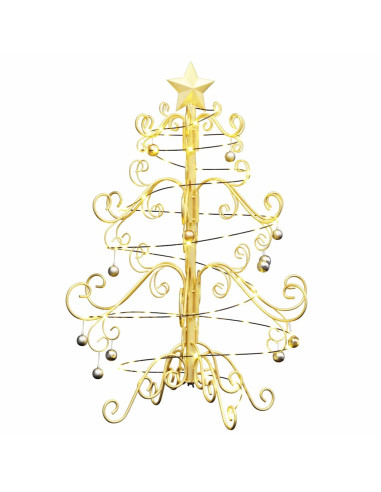 Albero di Natale in metallo Oro 61 cm