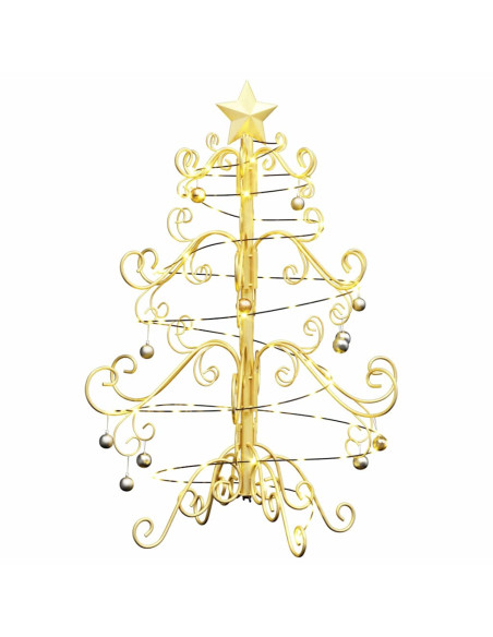 Albero di Natale in metallo Oro 61 cm