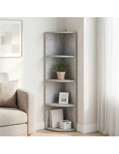 Mensola angolare 4 livelli 41,5 x 41,5 x 143 cm