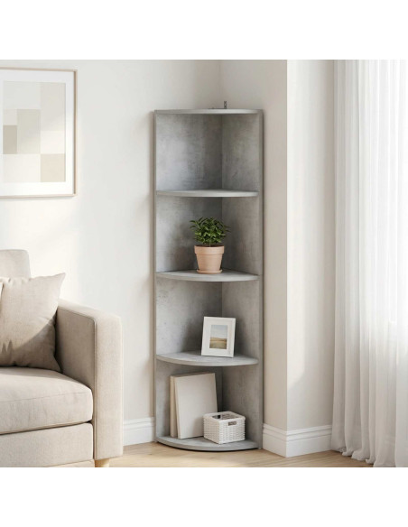 Mensola angolare 4 livelli 41,5 x 41,5 x 143 cm